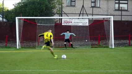 Goalkeeper Saves Penalty  Pushes Ball Back Into Goal While Celebrating