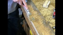 Reclaimed Wood Table Top Repairs: Copper Patching and Spline Stitching