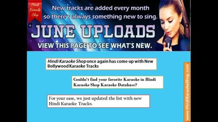Bollywood Karaoke Tracks Uploaded in Month of June - Hindi Karaoke Shop