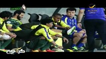 لقاء أحمد الفريدي لاعب نادي النصر بعد إصابته بالرباط الصليبي