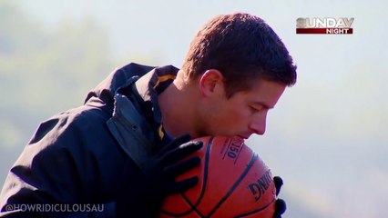 Tir de basket à 126,5m de hauteur sur un barrage