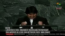 Morales: no podremos cumplir las metas del milenio si no acabamos con la enorme desigualdad