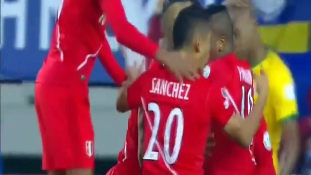 0-1 Gol de Christian Cueva Brazil vs Peru 14/06/2015 Copa America
