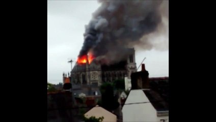 La basilique Saint-Donatien de Nantes ravagée par un incendie