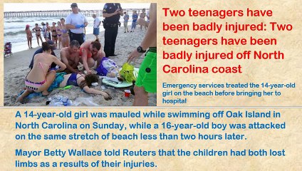 US Shark Attacks_ Two teenagers have been badly injured off North Carolina coast