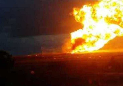 Texas Pipeline Explosion Causes Huge Fire