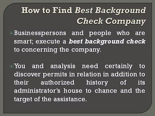 Best Background Check Company