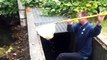 Man Rescues Ducklings From Grate