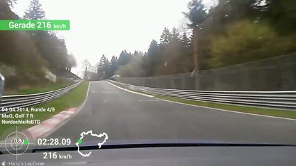 Golf 7 R Nordschleife 04.04.14 Lap 05 [BtG] vs. Nissan GT-R