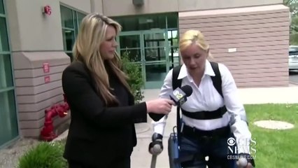 Exoskeleton helps paraplegic walk again