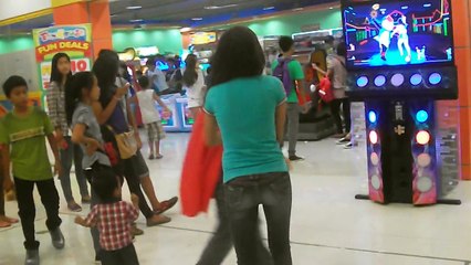 Baby dancing on the floor