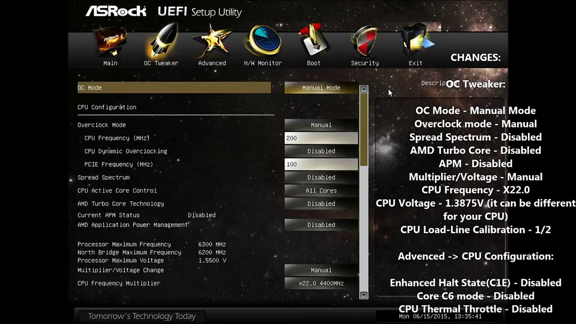 How to overclock AMD FX6300 on Asrock 970 Extreme4 - video Dailymotion