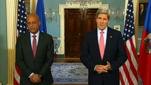 Secretary Kerry Delivers Remarks With Haitian President Martelly