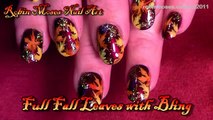 Nail Art Tutorial | DIY Thanksgiving nails | Fall Leaf nail Art design tutorial