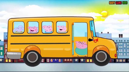 Peppa Pig Wheels on the Bus Song with lyrics