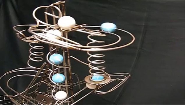 Rolling Ball Sculpture - Stephen Jendro - Kinetic Metal Art - Marble Machine