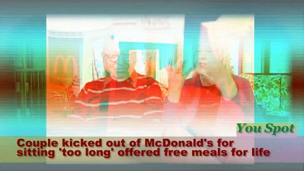Couple kicked out of McDonald's for sitting 'too long' offered free meals for life