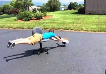 Leaf Blower Plus Office Chair Equals a Game We'd All Like to Try
