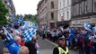 Scottish Cup Winners St Johnstone Open Top Bus Parade High Street Perth Perthshire Scotland