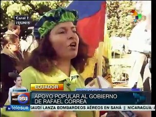 Ecuador: ciudadanos se manifiestan en respaldo a Revolución Ciudadana