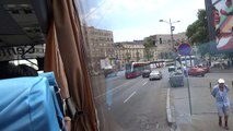 Leaving Belgrade, Serbia bus station by bus