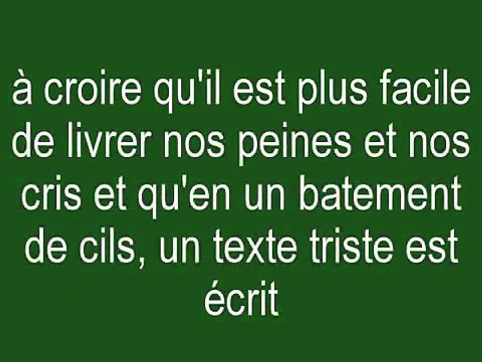 Grand corps malade - Je dors sur mes deux oreilles - PAROLES