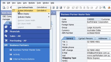 SAP Business One Query Generator