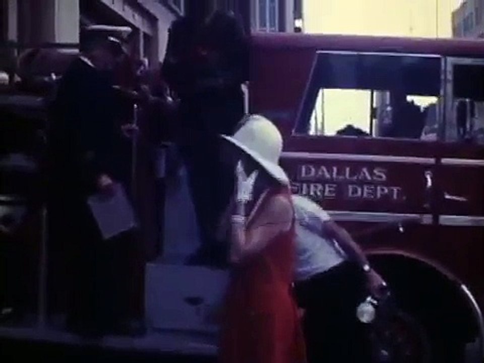 Dorothy Malone Poses with Dallas Firemen, 1969