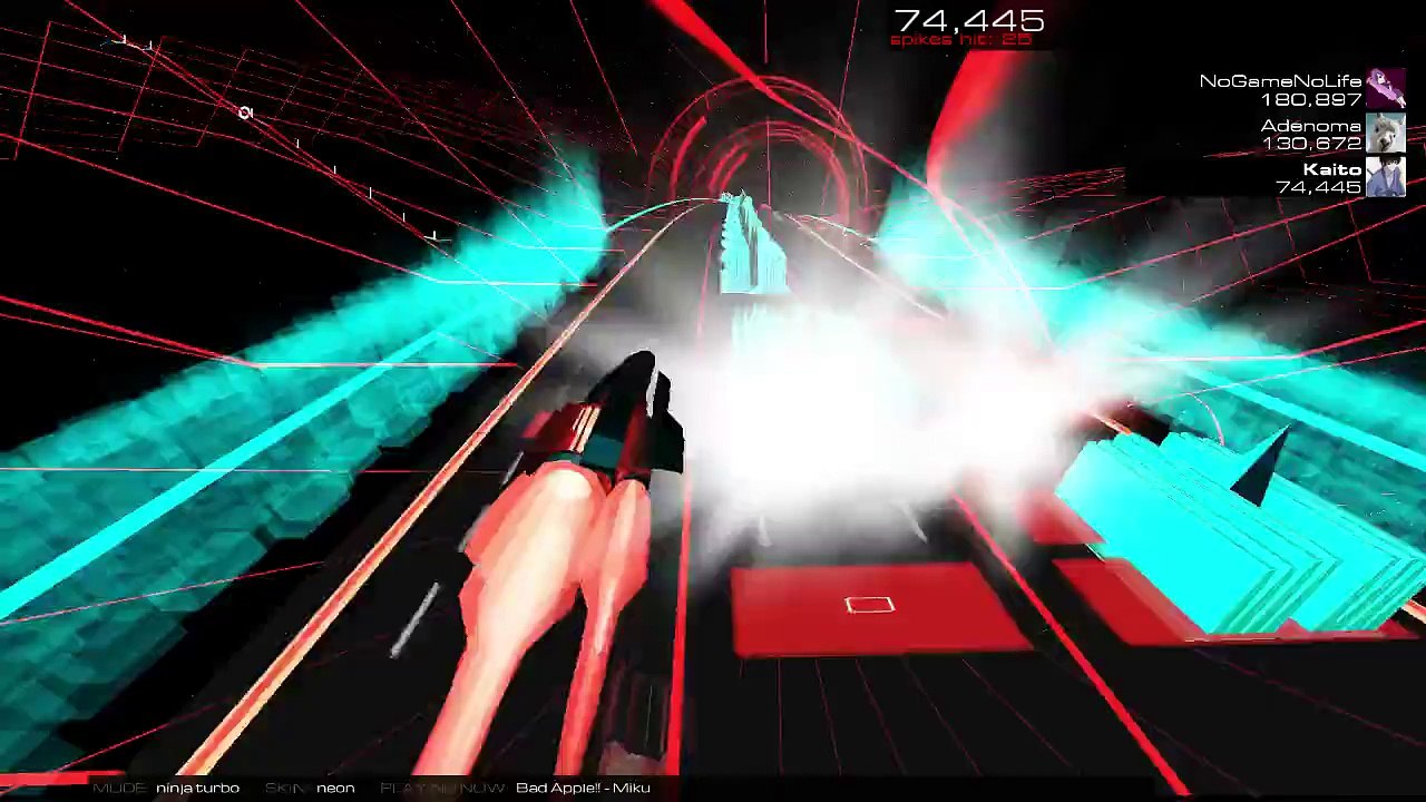 [Détente-Mute] Audiosurf 2 - Bad Apple - Ninja Mono