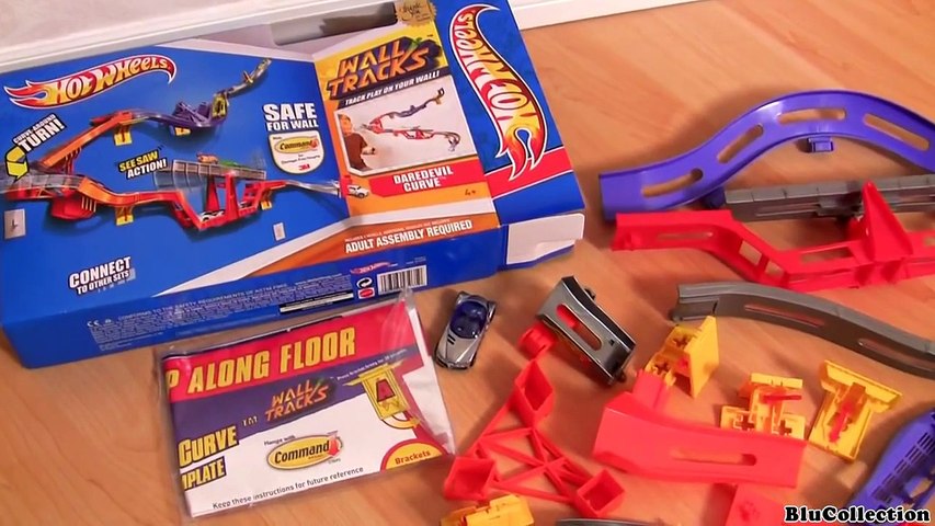 Hot Wheels Wall Tracks Epic Review Complete w/ 4 Playset Mattel Daredevil Curve, Drift Rally Spinout