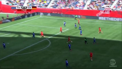 Sara Dabritz Goal 0-4 - Thailand vs Germany 15.06.2015