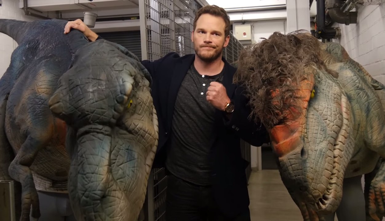 Chris Pratt vs GIANT DINOSAUR Prank | What's Trending Now
