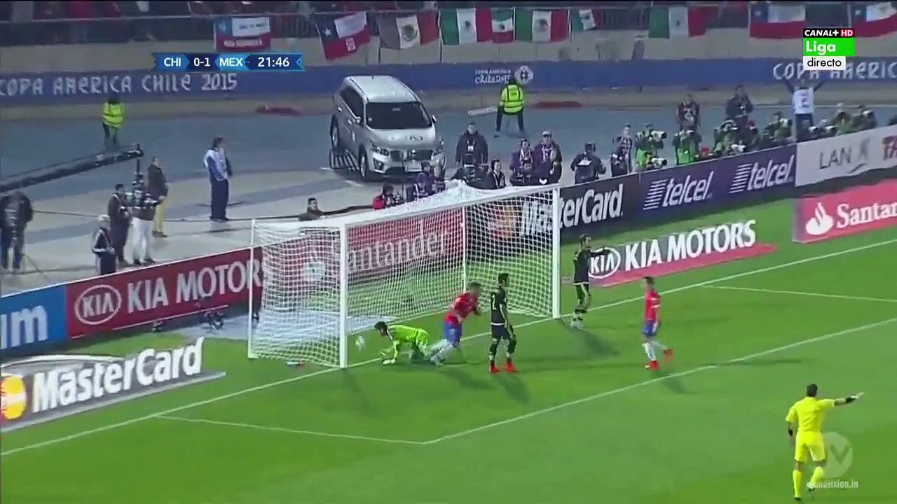 Arturo Vidal Wonderful Goal 1:1 | Chile vs Mexico 15.06.2015