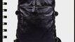 Blueblue Sky Top Layer Cow Leather Men's Travel Bag 16.5 in Laptop Backpack Black #8688