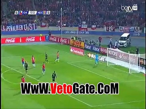 ملخص الشوط الاول تشيلى امام المكسيك