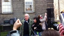 Noam Chomsky speaks at the Monk out of U of T rally