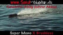 RC Rennboot Super Mono X Brushless 2.4 GHz / bis 45/Kmh 42 cm lang an der Ostsee auf Fehmarn