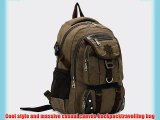 kaukko mens canvas backpacks for laptops Olive Green