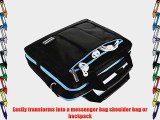 Aqua Blue El Prado Backpack and Messenger Bag for Samsung 12.1 to 14 inch Laptops