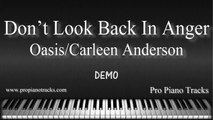 Don't Look Back In Anger Oasis/C. Anderson Piano Accompaniment Karaoke/Backing Track and Sheet Music