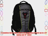 SwissGear? Jupiter 16 Padded Laptop Backpack/School Travel Bag-Black/Grey/Citron