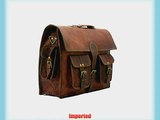 HLC Vintage Genuine Leather Laptop Briefcase messenger satchel bag