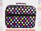 World Traveler Polka Dot 17-inch Laptop Bag Black and Multicolor