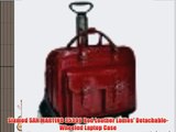 Siamod SAN MARTINO 35306 Red Leather Ladies' Detachable-Wheeled Laptop Case