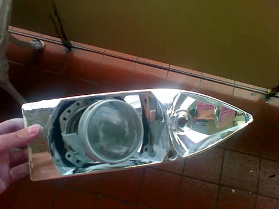 Farol palio g1 com projetor. Proceso de retrofit headlight