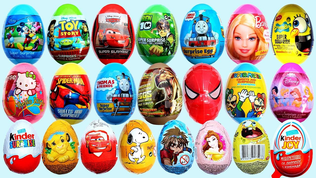 Kinder Surprise Eggs Minnie Mouse Disney Frozen Play Doh Peppa Pig Cars Opening Egg