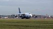 Strong wind landing of Polet Aviakompania Antonov An-124 RA-82077 at Hamburg Airport