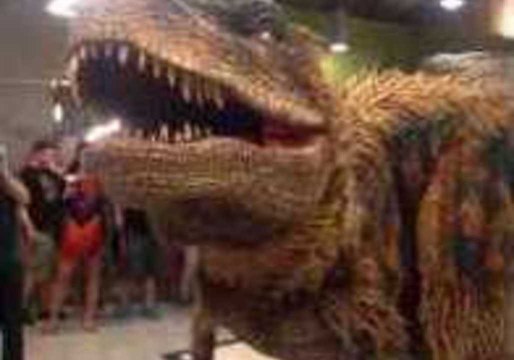 Office Employees Terrified by Roaming Dinosaur