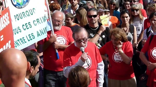 Première Manifestation Anti-Chasse à Paris le 21 Septembre 2013
