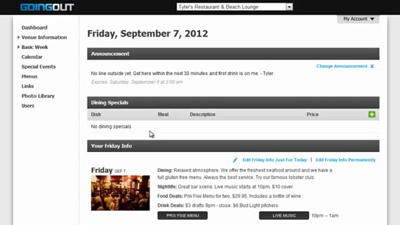 How To Upload Your Dining Specials- GoingOut